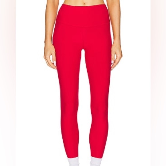 ALO Yoga Pants - ALO Yoga Bold Red 7/8 Highlight Leggings